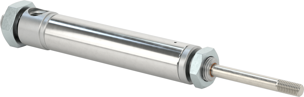 Yuvarlak Gövde Hava Silindiri Montajı, Evrensel Montaj, Hava Uzatma, 3/4" Delik, 1-1/2" Strok Uzunluğu