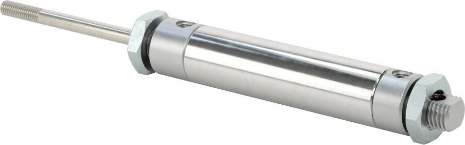 Yuvarlak Gövde Hava Silindiri Montajı, Çift Etkili, Evrensel Montaj, 5/8" Delik, 1-1/2" Strok Uzunluğu
