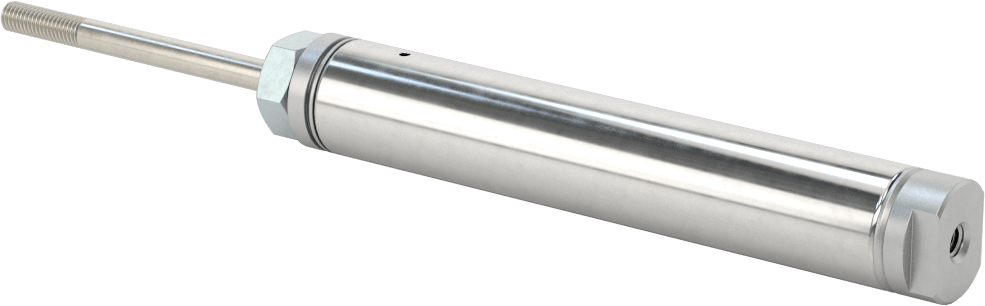 Yuvarlak Gövde Hava Silindiri Montajı, Burun Montajı, Hava Uzatma, 5/8" Delik Boyutu, 1-1/2" Strok Uzunluğu