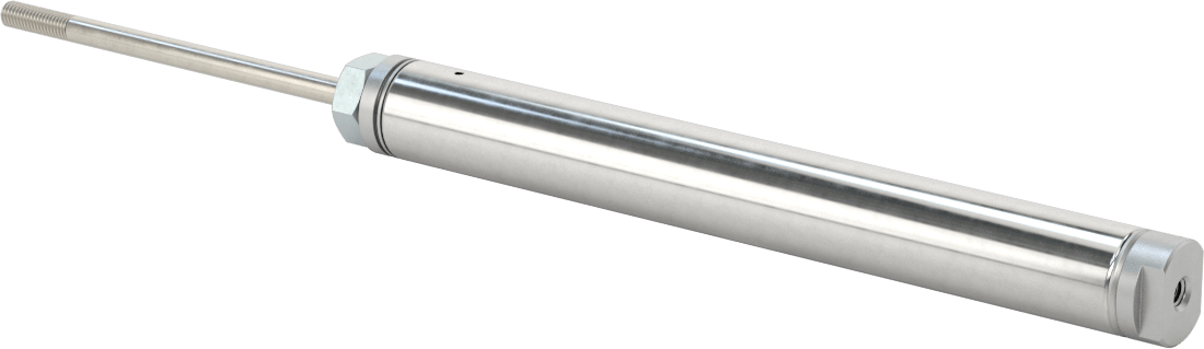 Yuvarlak Gövde Hava Silindiri Montajı, Burun Montajı, Hava Uzatma, 5/8" Delik Boyutu, 2-1/2" Strok Uzunluğu