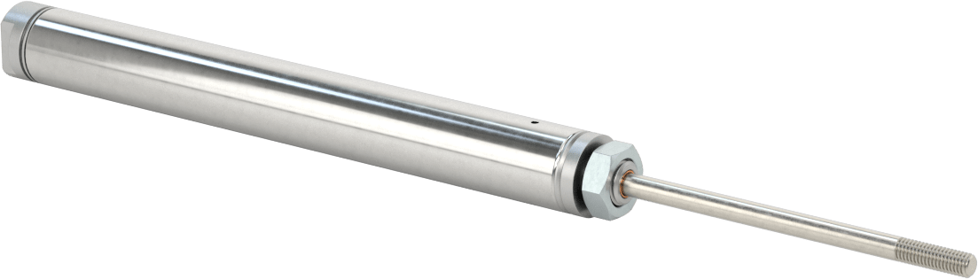 Yuvarlak Gövde Hava Silindiri Montajı, Burun Montajı, Hava Uzatma, 5/8" Delik Boyutu, 2-1/2" Strok Uzunluğu