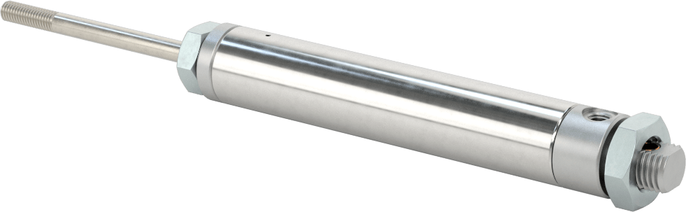 Yuvarlak Gövde Hava Silindiri Montajı, Evrensel Montaj, Hava Uzatma, 5/8" Delik, 1-1/2" Strok Uzunluğu