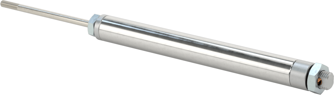 Yuvarlak Gövde Hava Silindiri Montajı, Evrensel Montaj, Hava Uzatma, 5/8" Delik, 2-1/2" Strok Uzunluğu