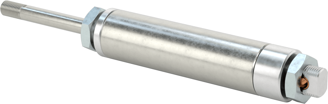 Yuvarlak Gövde Hava Silindiri Montajı, Evrensel Montaj, Hava Uzatma, 1-1/4" Delik, 2" Strok Uzunluğu