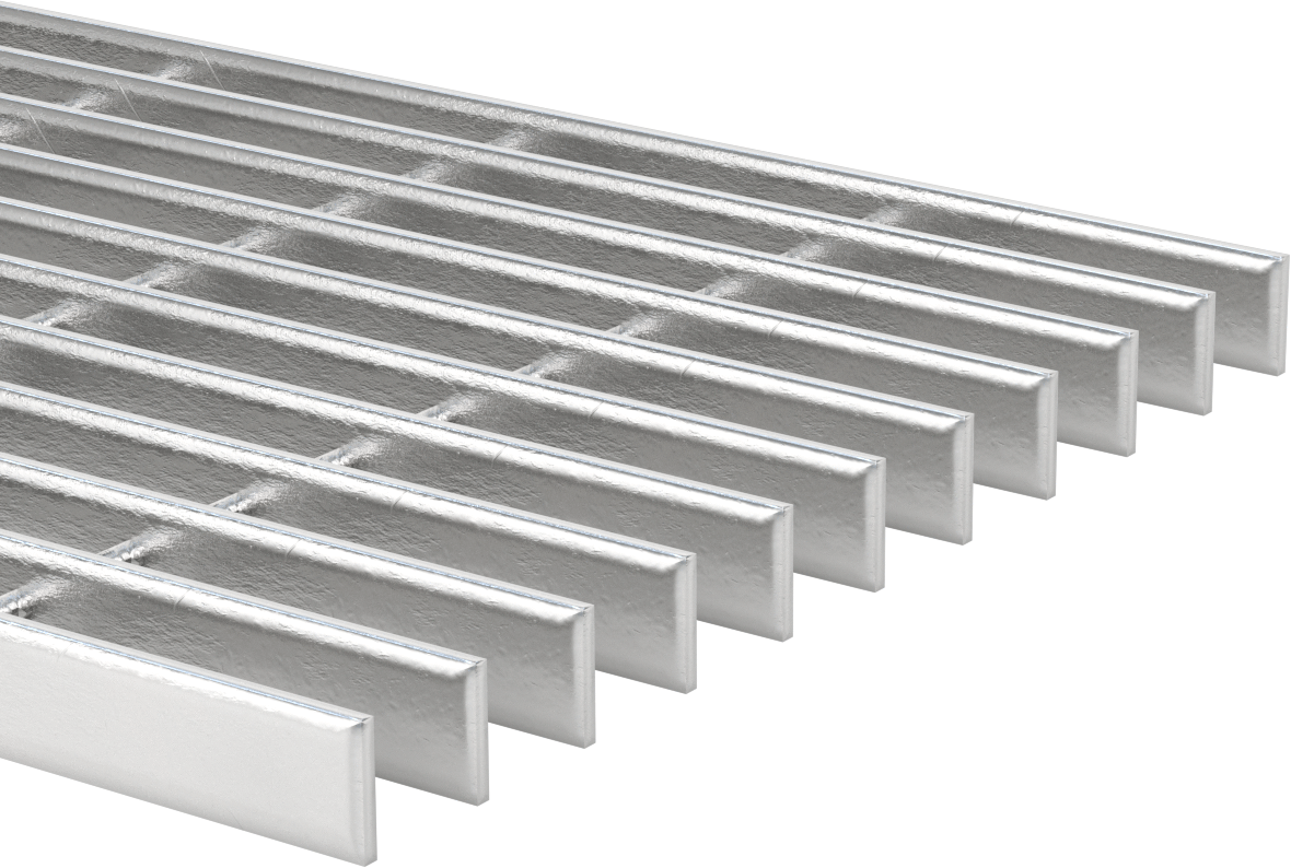 Alüminyum Çubuk Izgara, Pürüzsüz, 1“ Yükseklik x 1/8” Yatak Çubuğu Genişliği