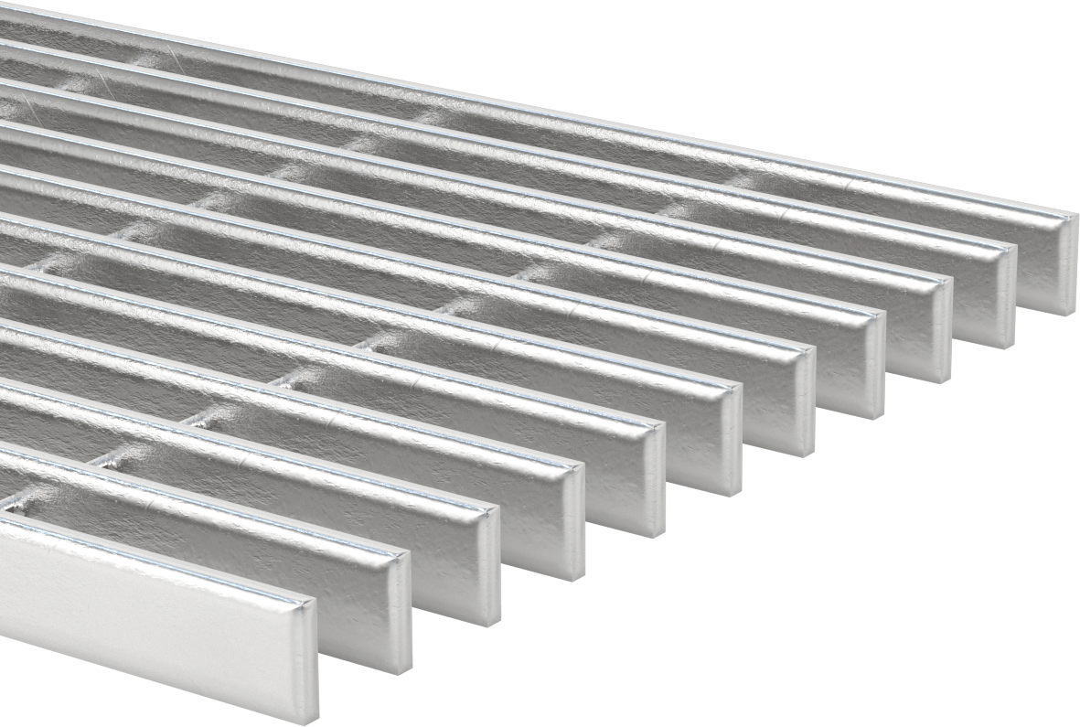 Alüminyum Çubuk Izgara, Pürüzsüz, 1“ Yükseklik x 3/16” Yatak Çubuğu Genişliği
