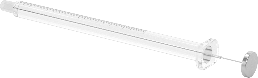 Cam Şırınga, Luer Slip Bağlantılı, PTFE Piston, 0,01 ml Kapasite