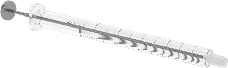 Cam Şırınga, Luer Slip Bağlantılı, PTFE Piston, 0,1 ml Kapasite