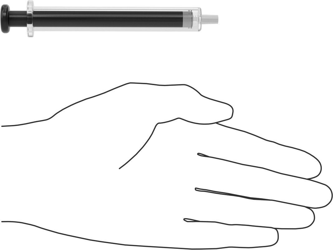 Cam Şırınga, Luer Slip Bağlantılı, PTFE Piston, 5 ml Kapasite