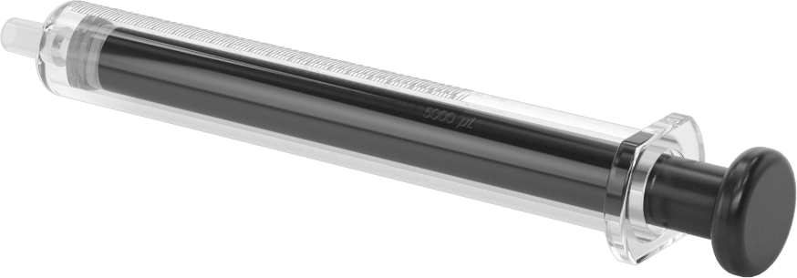Cam Şırınga, Luer Slip Bağlantılı, PTFE Piston, 5 ml Kapasite