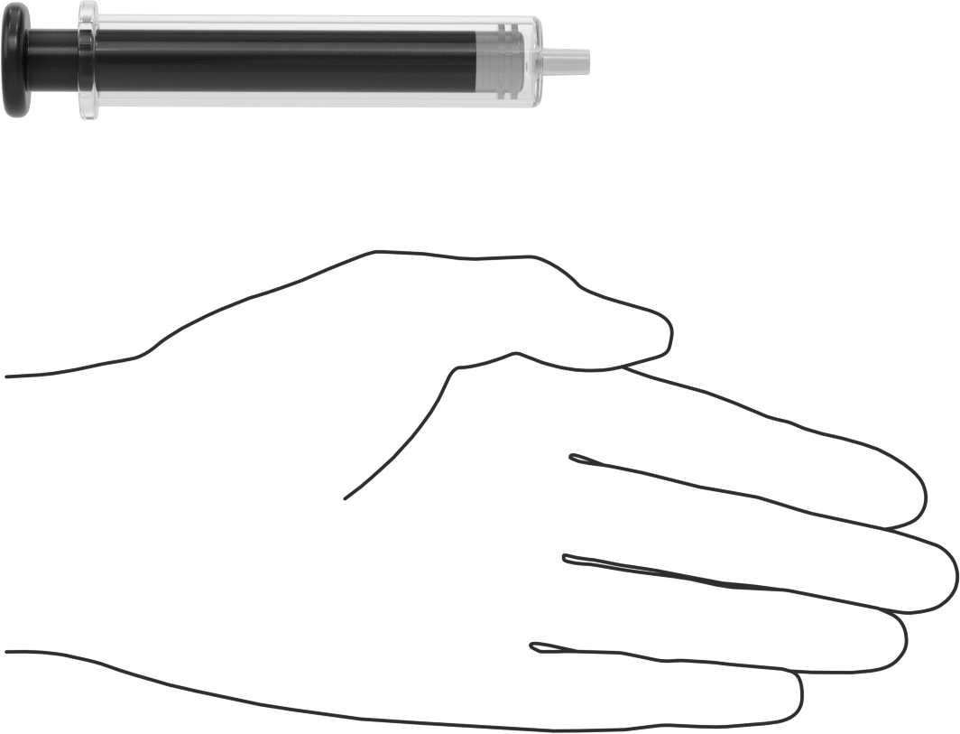 Cam Şırınga, Luer Slip Bağlantılı, PTFE Piston, 10 ml Kapasite
