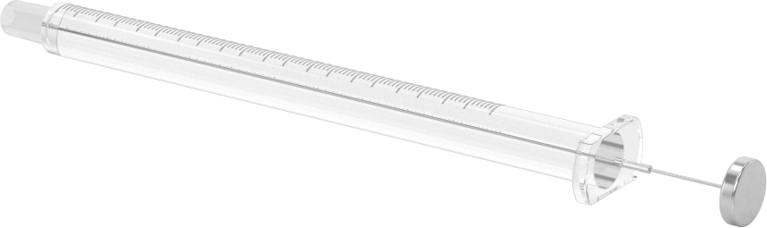Cam Şırınga, Luer Slip Bağlantılı, 0,01 ml Kapasite