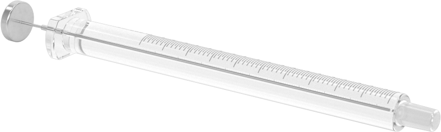 Cam Şırınga, Luer Slip Bağlantılı, 0,025 ml Kapasite