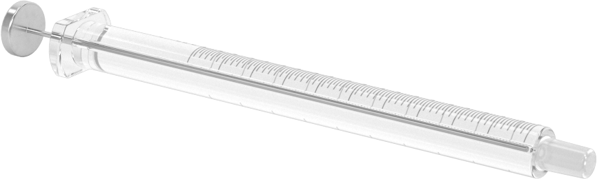 Cam Şırınga, Luer Slip Bağlantılı, 0,05 ml Kapasite