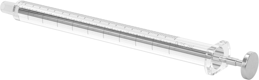Cam Şırınga, Luer Slip Bağlantılı, 0,25 ml Kapasite