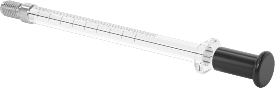 Cam Şırınga, Dişli Bağlantılı, PTFE Piston, 0,01 ml Kapasite