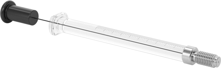 Cam Şırınga, Dişli Bağlantılı, PTFE Piston, 0,025 ml Kapasite