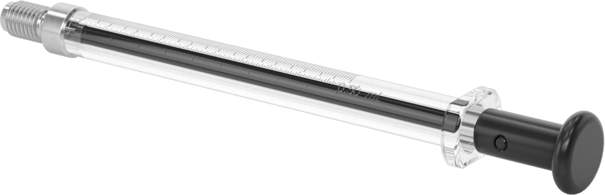 Cam Şırınga, Dişli Bağlantılı, PTFE Piston, 0,5 ml Kapasite