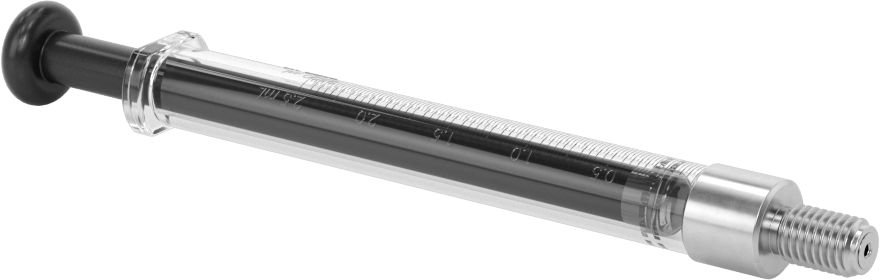 Cam Şırınga, Dişli Bağlantılı, PTFE Piston, 2,5 ml Kapasite