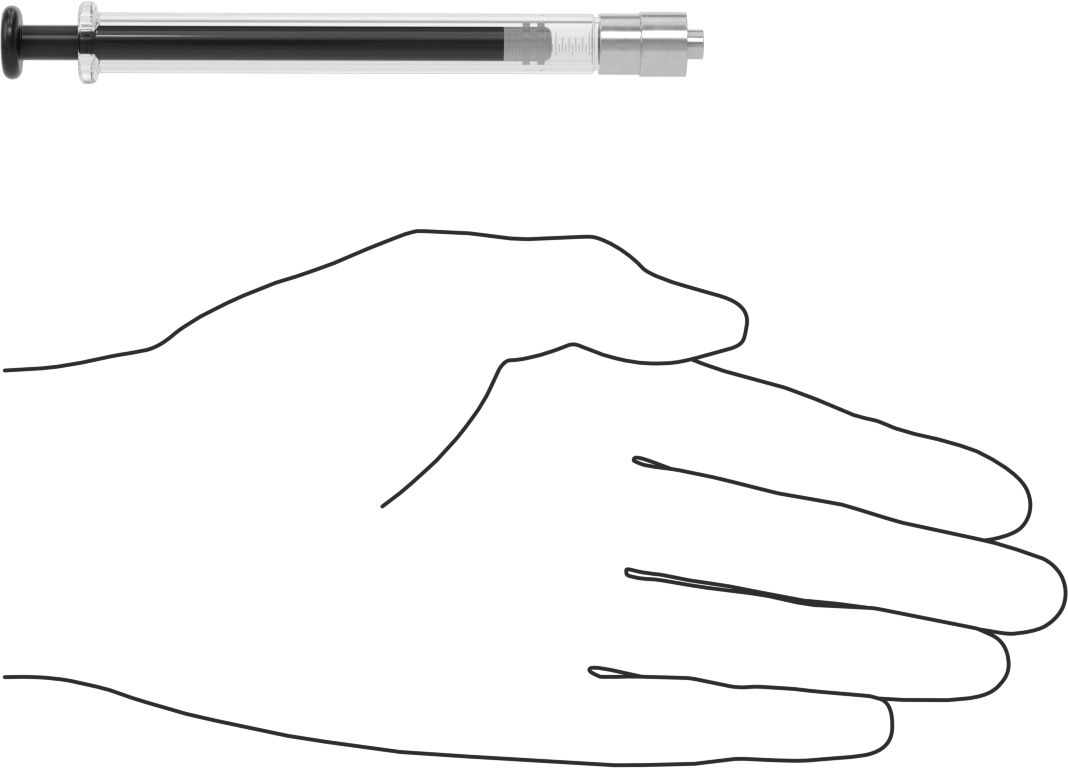 Cam Şırınga, Luer Lock Bağlantılı, 0,084 FL. oz Kapasite