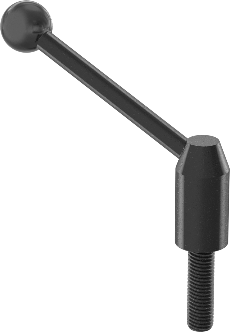 Çelik Ayarlanabilir Tutamak, M12 x 1,75 mm Dişli Saplama, 97 mm Çıkıntı