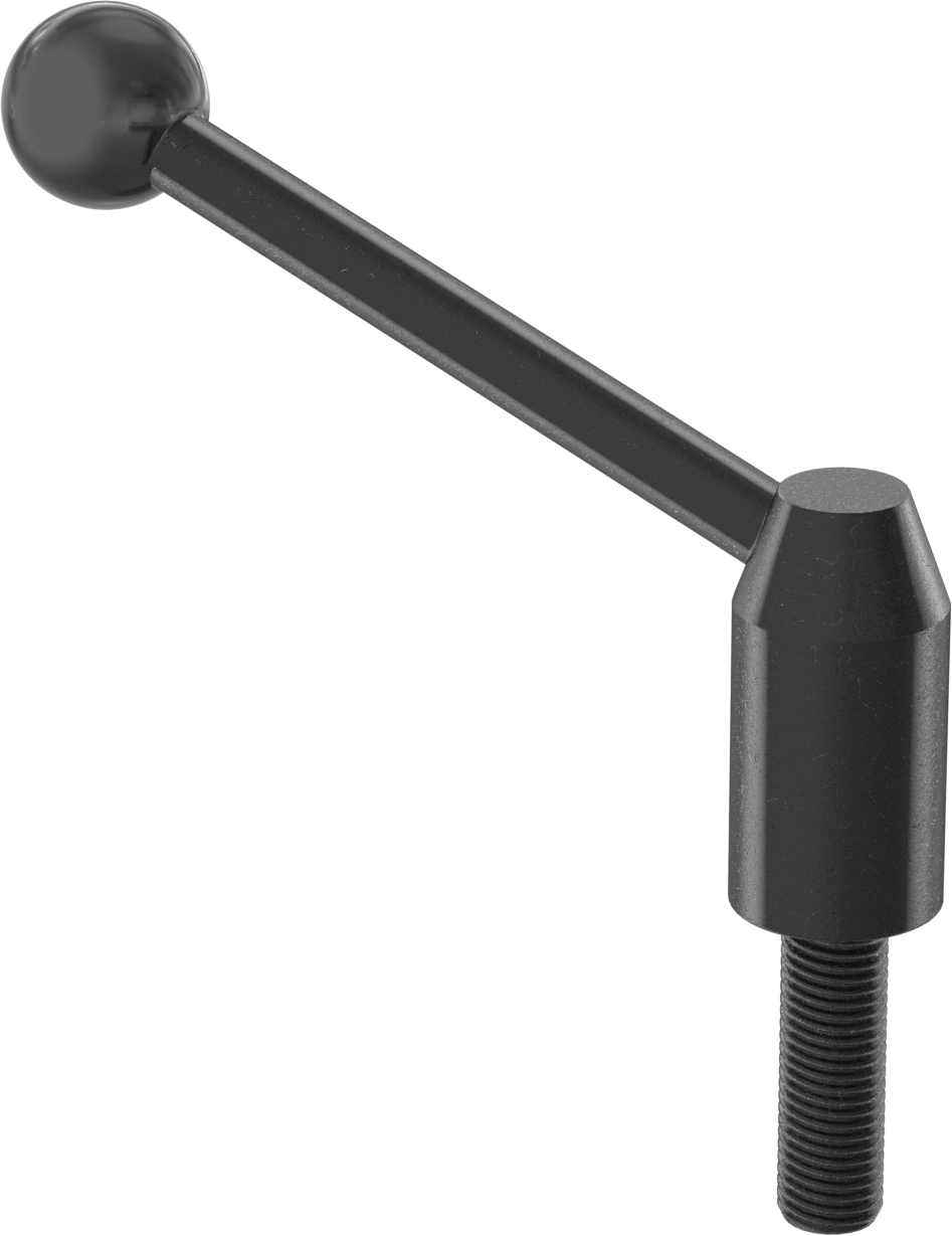 Çelik Ayarlanabilir Tutamak, M16 x 2 mm Dişli Saplama ile, 116 mm Çıkıntı