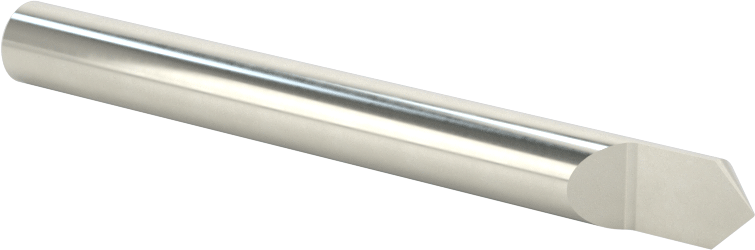 Oyma Uçlu Freze, Kaplamasız, 1 Yiv, 1/4" Freze Çapı, 90 Derece Kesme Açısı
