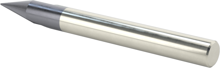 Oyma Uçlu Freze, AlTiN Kaplamalı, 2 Yivli, 1/4" Freze Çapı, 30 Derece Kesim
