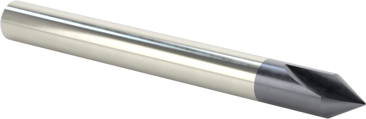 Oyma Uçlu Freze, AlTiN Kaplamalı, 2 Yivli, 1/4" Freze Çapı, 60 Derece Kesim