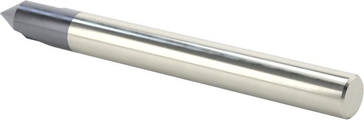 Oyma Uçlu Freze, AlTiN Kaplamalı, 2 Yivli, 1/4" Freze Çapı, 60 Derece Kesim