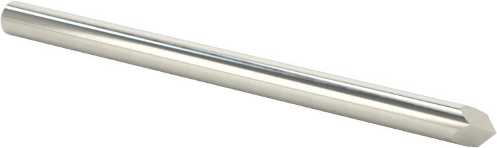 Oyma Uçlu Freze, Kaplamasız, 3 Yiv, 1/8" Freze Çapı, 90 Derece Kesme Açısı