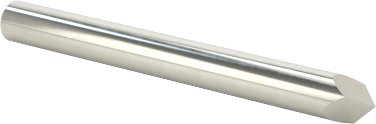 Oyma Uçlu Freze, Kaplamasız, 3 Yiv, 1/4" Freze Çapı, 90 Derece Kesme Açısı