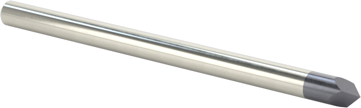 Oyma Uçlu Freze, AlTiN Kaplamalı, 3 Oluk, 1/8" Freze Çapı, 90 Derece Kesim