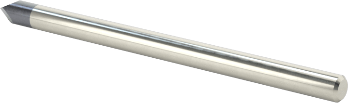 Oyma Uçlu Freze, AlTiN Kaplamalı, 3 Oluk, 1/8" Freze Çapı, 90 Derece Kesim