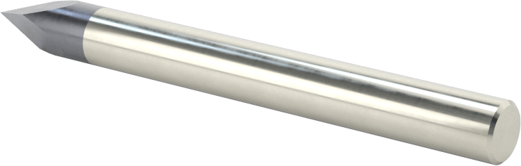 Oyma Uçlu Freze, AlTiN Kaplamalı, 3 Oluk, 1/4" Freze Çapı, 60 Derece Kesim