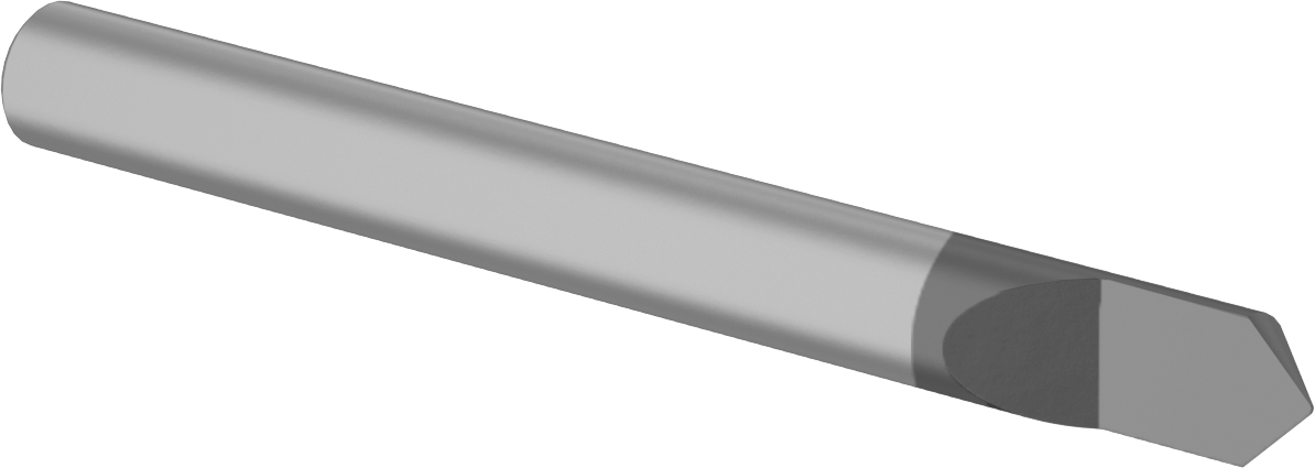 Oyma Uçlu Freze, TiAlN Kaplamalı, 1 Yiv, 1/4" Freze Çapı, 90 Derece Kesim