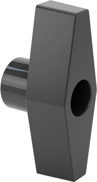 İki Kollu Topuz, Titreşime Dayanıklı, Polipropilen, 3/8"-16 Dişli Delik, 2-1/2" Genişlik