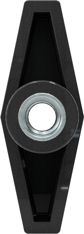 İki Kollu Topuz, Titreşime Dayanıklı, Polipropilen, 3/8"-16 Dişli Delik, 2-1/2" Genişlik
