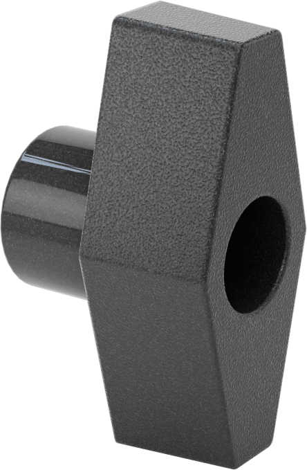 İki Kollu Topuz, Titreşime Dayanıklı, Polipropilen, 3/8"-16 Dişli Delik, 2 inç Genişlik