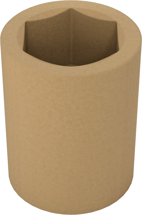Kıvılcım Çıkarmayan 6 Uçlu Lokma Anahtarı, 1/2" Kare Tahrik, 3/4" Boyut