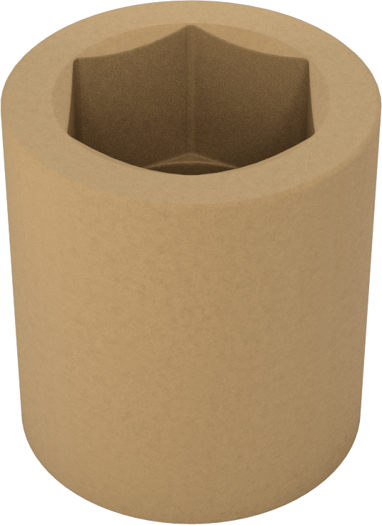 Kıvılcım Çıkarmayan 6 Uçlu Lokma Anahtarı, 1/2" Kare Tahrik, 7/8" Boyut
