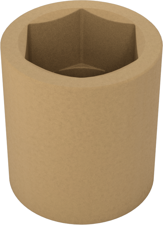 Kıvılcım Çıkarmayan 6 Uçlu Lokma Anahtarı, 1/2" Kare Tahrik, 15/16" Boyut