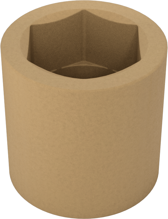 Kıvılcım Çıkarmayan 6 Uçlu Lokma Anahtarı, 1/2" Kare Tahrik, 1" Boyut
