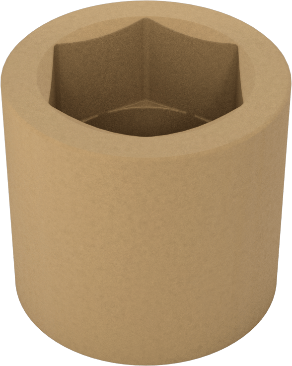 Kıvılcım Çıkarmayan 6 Uçlu Lokma Anahtarı, 1/2" Kare Tahrik, 1-1/16" Boyut