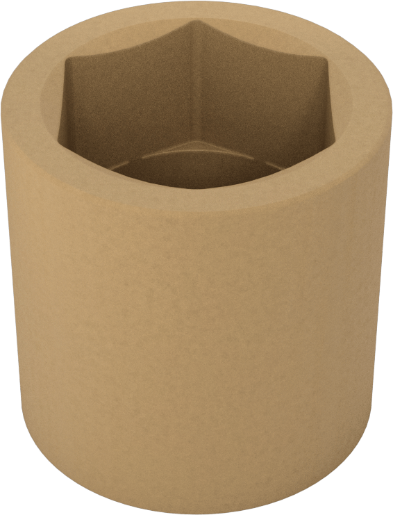 Kıvılcım Çıkarmayan 6 Uçlu Lokma Anahtarı, 1/2" Kare Tahrik, 1-1/8" Boyut
