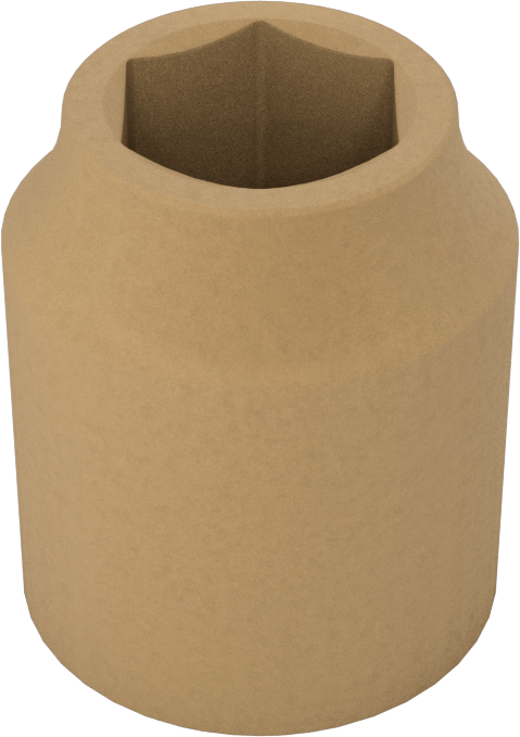 Kıvılcım Çıkarmayan 6 Uçlu Lokma Anahtarı, 1/2" Kare Tahrik, 13 mm Boyut
