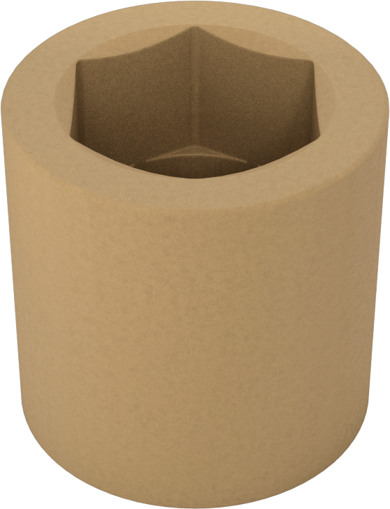 Kıvılcım Çıkarmayan 6 Uçlu Lokma Anahtarı, 1/2" Kare Tahrik, 24 mm Boyut