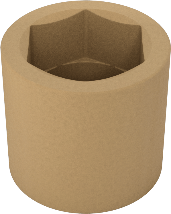 Kıvılcım Çıkarmayan 6 Uçlu Lokma Anahtarı, 1/2" Kare Tahrik, 30 mm Boyut