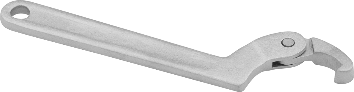 Yan Taraftaki Yivler için Ayarlanabilir Kanca Anahtarı, Kıvılcım Çıkarmayan, 1-1/4“ ila 3” Daire Çapı için