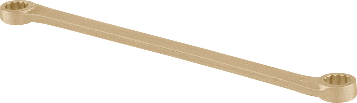 Kıvılcım Çıkarmayan Çift Başlı Kutu Anahtarı, 9/16“ x 5/8” Boyut, 9-1/2" Toplam Uzunluk